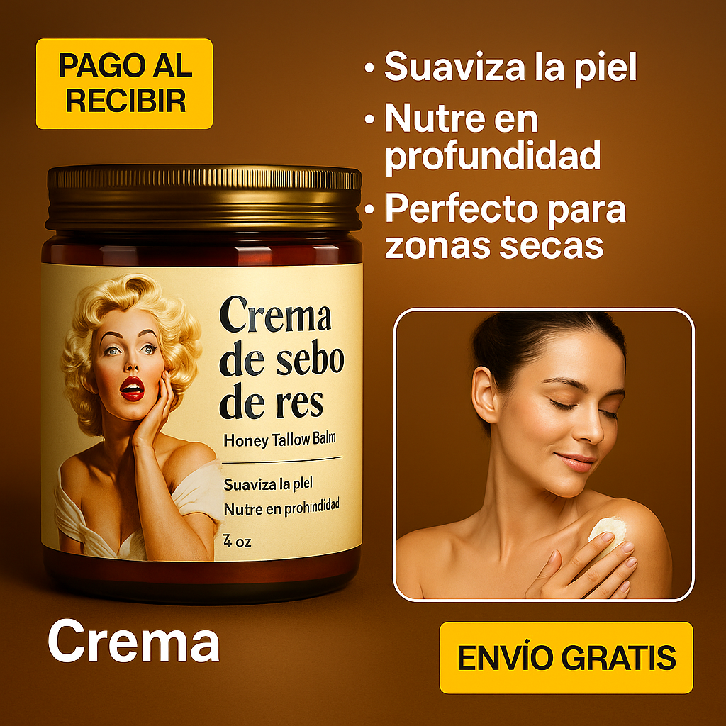 Crema de sebo de res (honey tallow balm) -envase de plástico