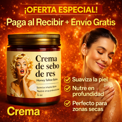 Crema Natural de Sebo de Res con Miel