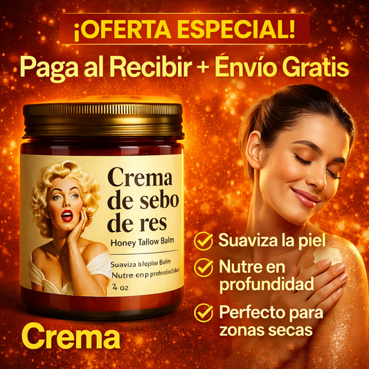 Crema Natural de Sebo de Res con Miel