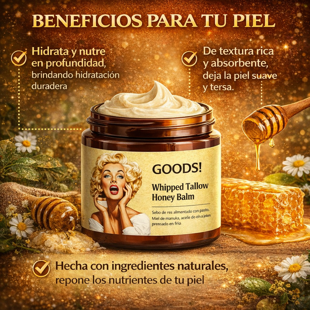 Crema Natural de Sebo de Res con Miel