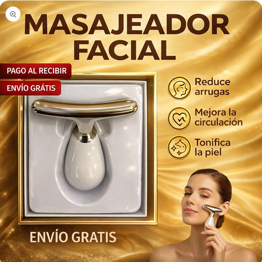 Masajeador Facial- Limpieza con 3 luces LED