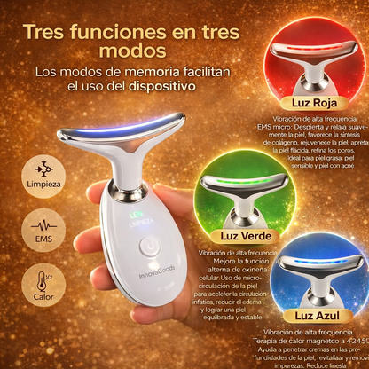 Masajeador Facial- Limpieza con 3 luces LED