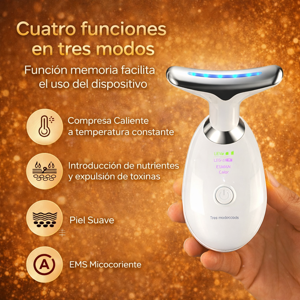 Masajeador Facial- Limpieza con 3 luces LED