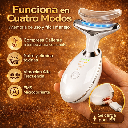 Masajeador Facial- Limpieza con 3 luces LED
