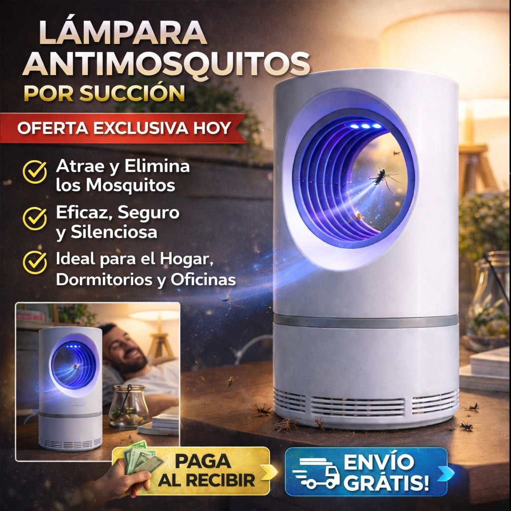 Lámpara Antimosquitos por succión