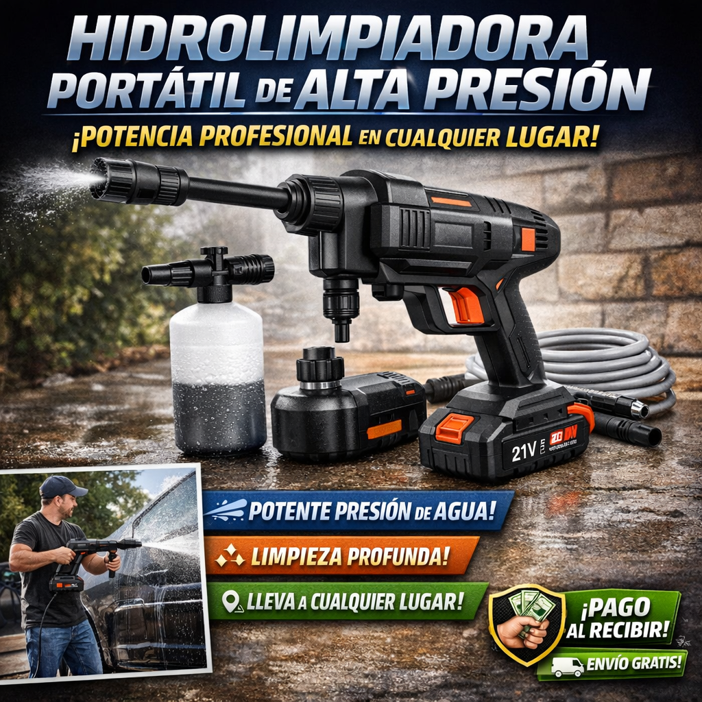 Hidrolimpiadora Portátil de Alta Presión
