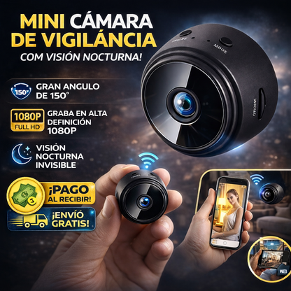 Mini cámara de vigilancia con vición nicturna