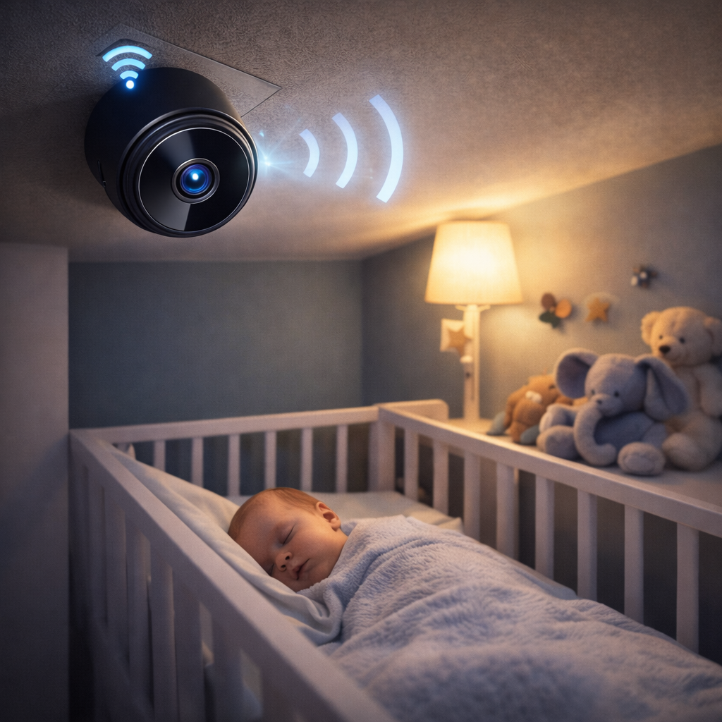 Mini cámara de vigilancia con vición nicturna