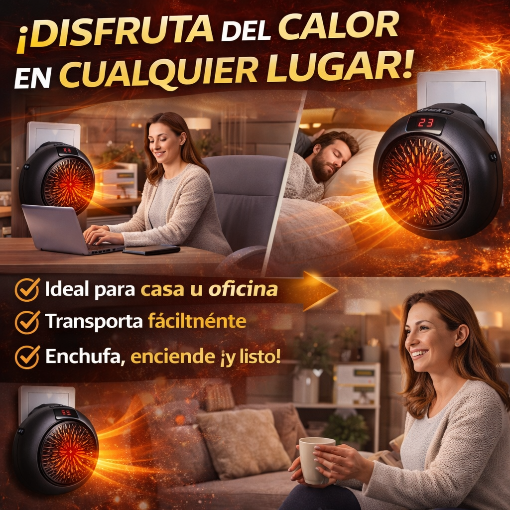 Calefactor portátil 900w-compacto, eficiente!!
