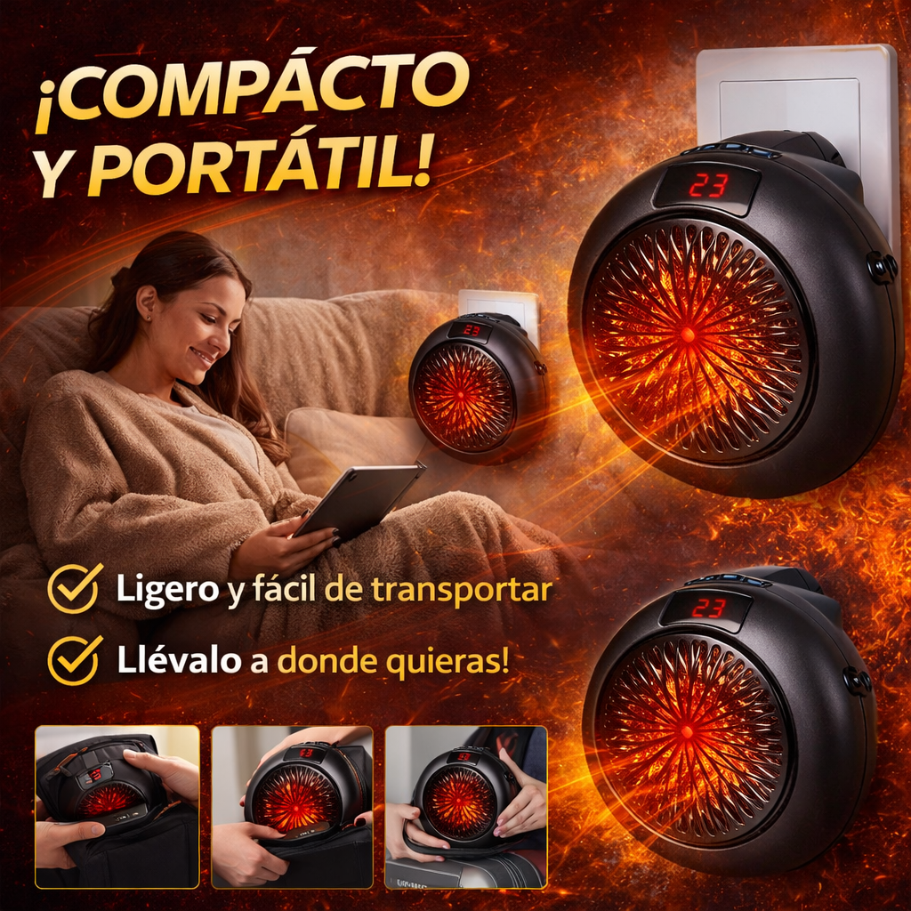 Calefactor portátil 900w-compacto, eficiente!!