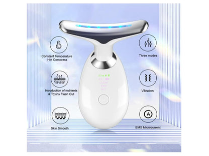 Masajeador facial lifting EMS- Limpieza con 3 Luces LED
