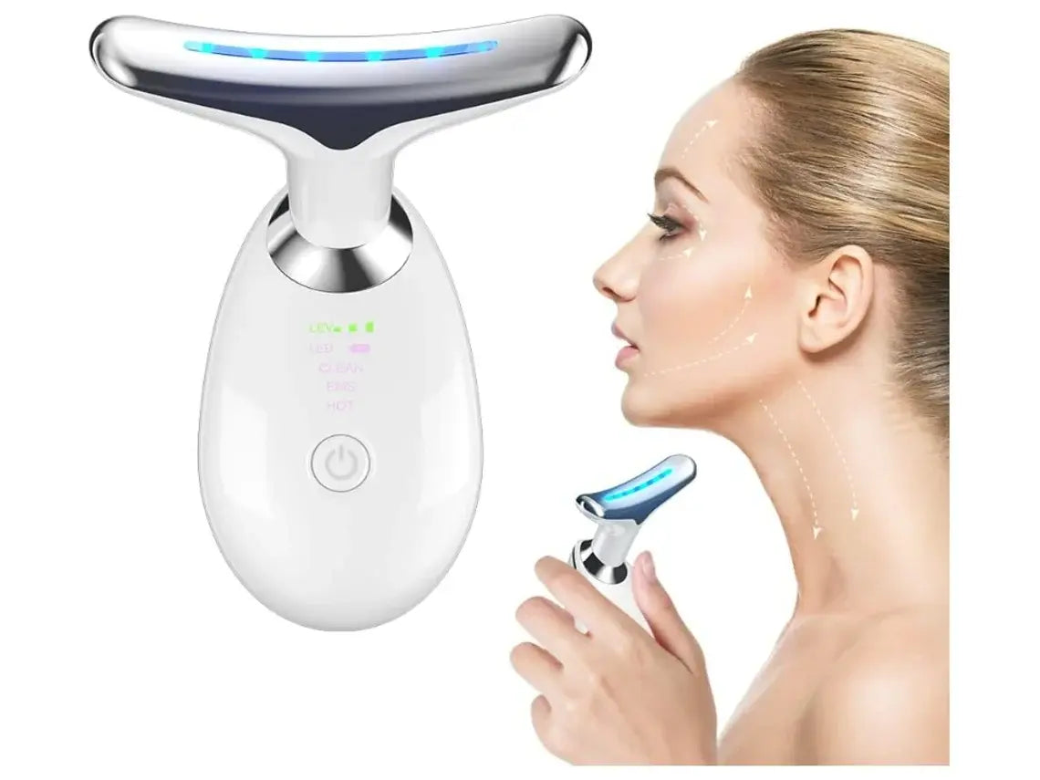 Masajeador facial lifting EMS- Limpieza con 3 Luces LED